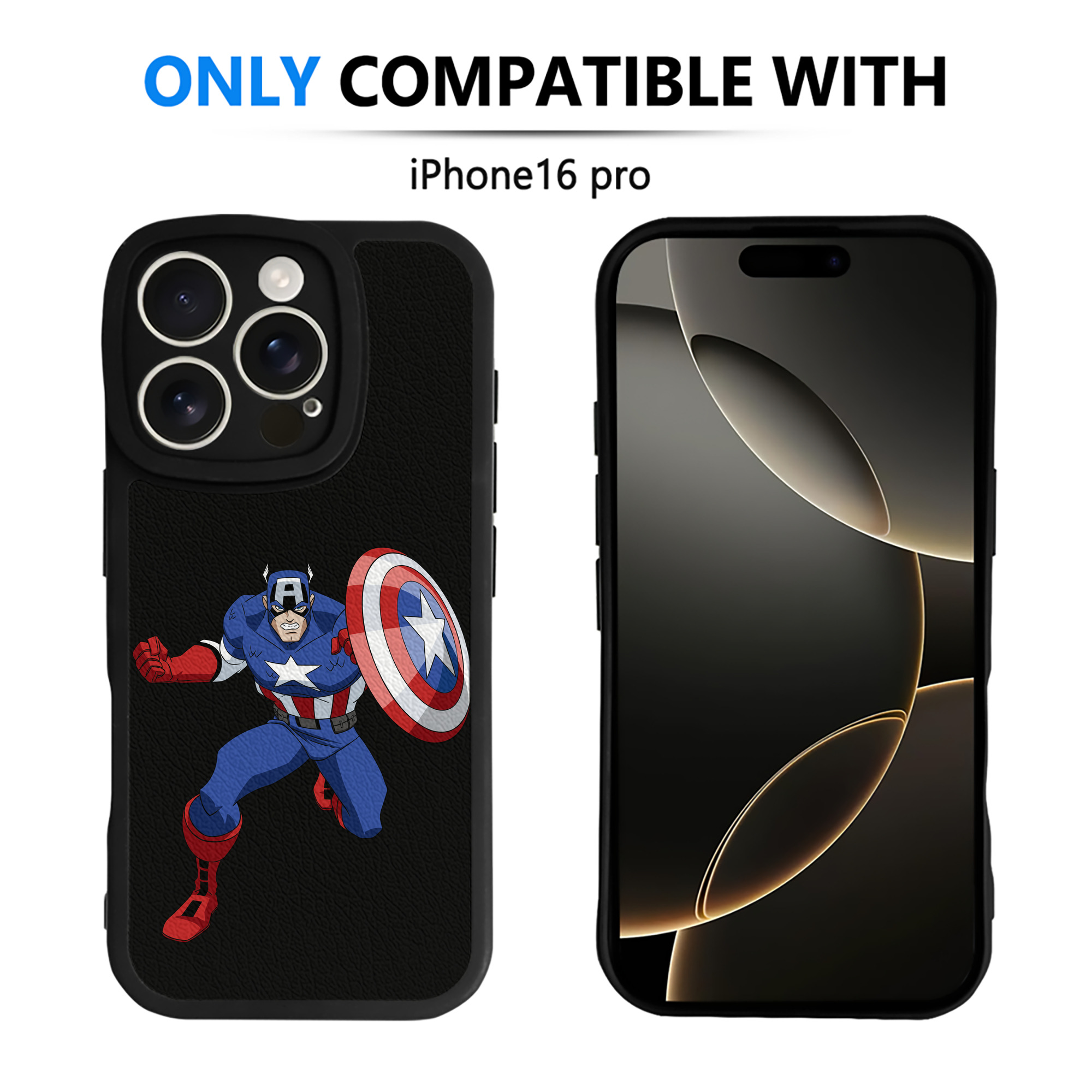 （画像用） アベンジャーズ The Avengers 【iPhone 16シリーズ対応】シリコンスマホケース（レザー調） 材質：シリコン